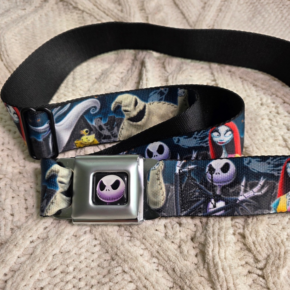 Buckle-Down Seatbelt Belt Nightmare Before Christmas Jack Sally Oogie Boogie OS